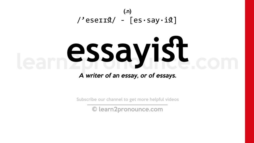Essayiste : définition simple, rôle et différences avec un écrivain essayiste def